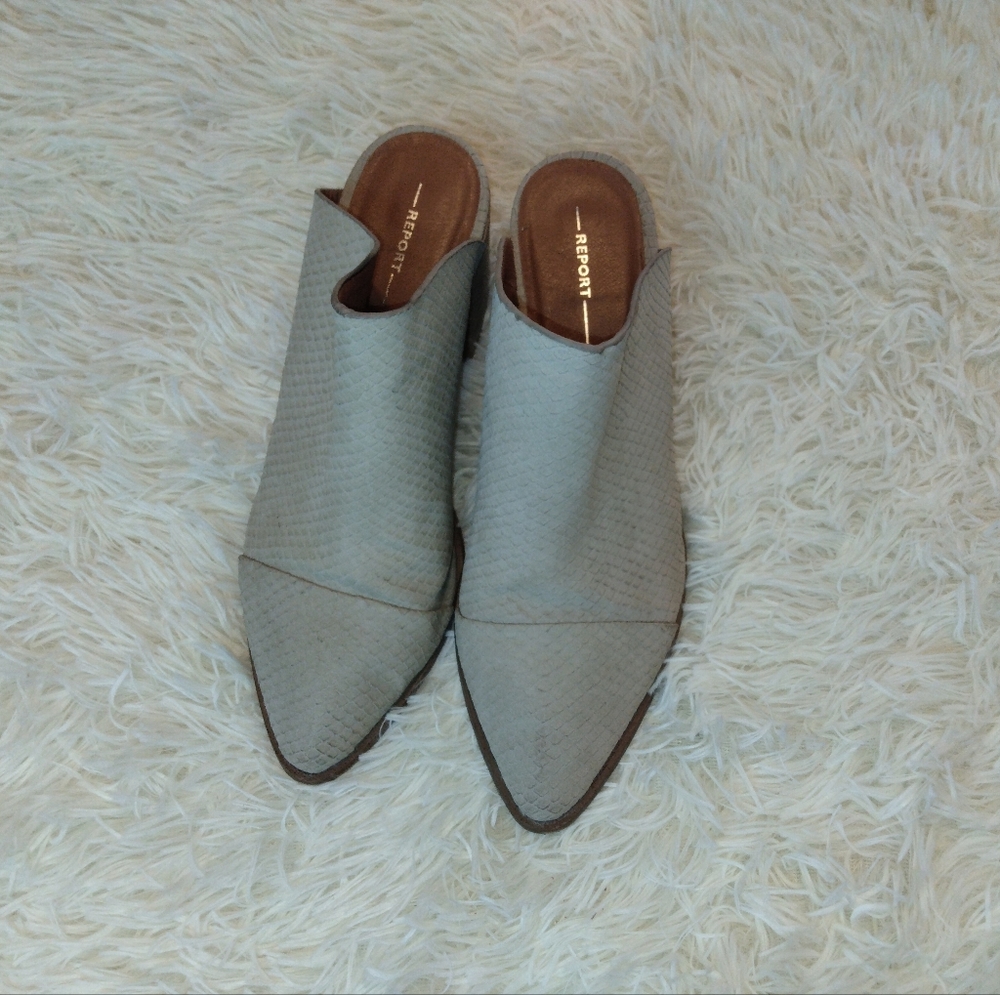 Report “Tosh” Snakeskin Embossed Mule Size 9.5 - Picture 5 of 10